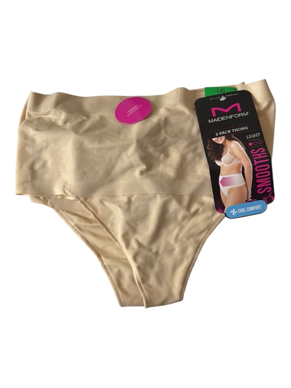 Maidenform Shapewear 2 Pack Thong Panties Nude Size Large / 7